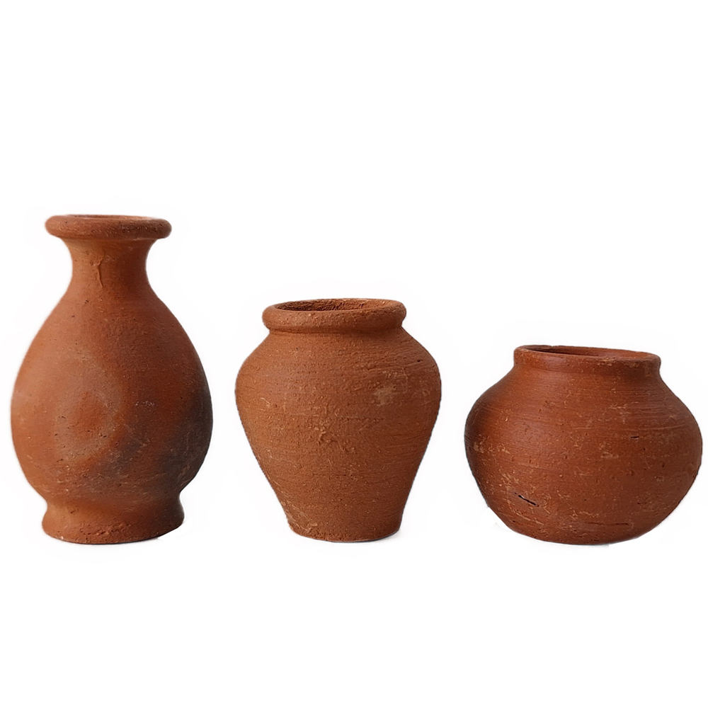 Drei Tonkrüge - handgetöpfert