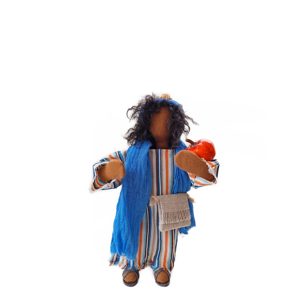 Junge mit Kürbis - 20cm hoch