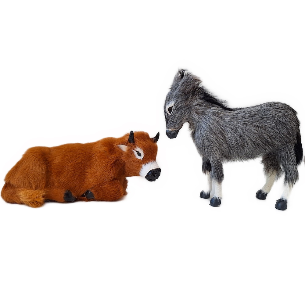 Ochse liegend   Esel stehend 