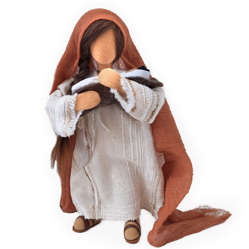 Maria in Naturtönen   Jesuskind schlicht